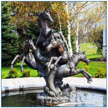 Bronce decorativo al aire libre fuente de la estatua del caballo